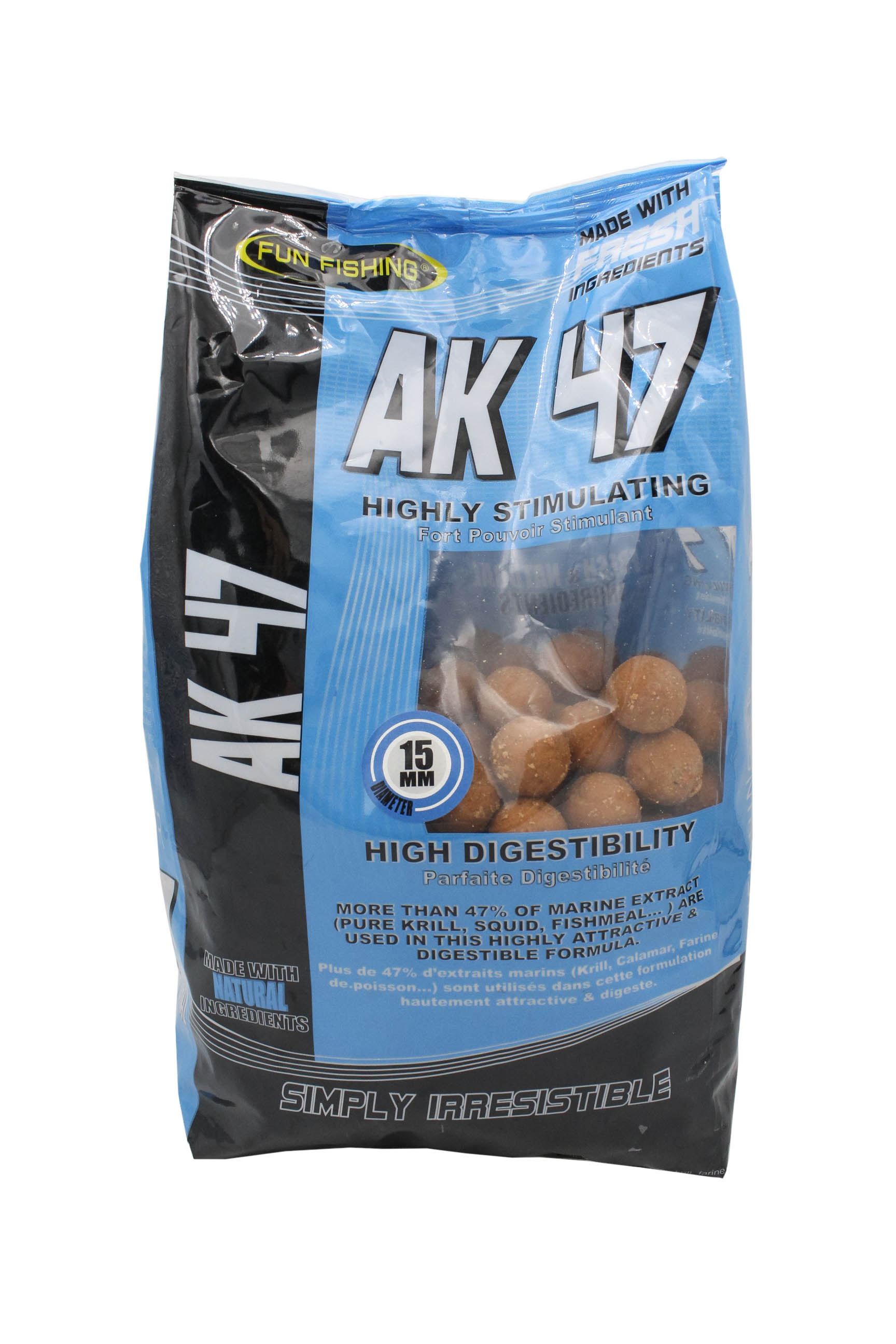 Бойлы Fun Fishing AK47 атлантический криль 15мм 1кг - фото 1