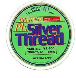 Шнур Unitika Braided PE Silver Thread eye catch 150м 0,148мм 4кг - фото 1