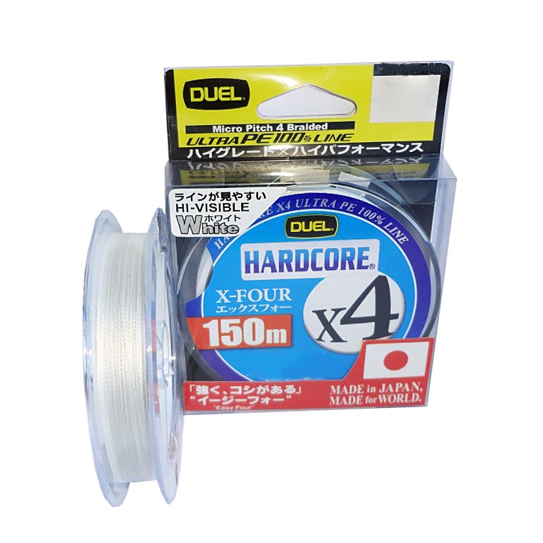 Шнур Yo-Zuri PE Hardcore X4 Duel 1.0/0.171мм 8.0кг 150м white