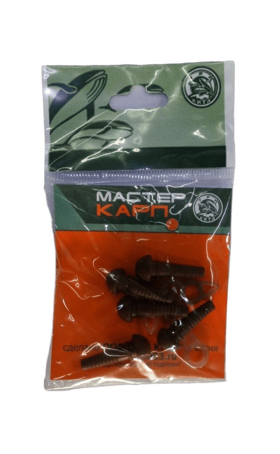 Конус Три Кита силиконовый Грибок+кольцо пл. для карп.снасти коричневый - фото 1