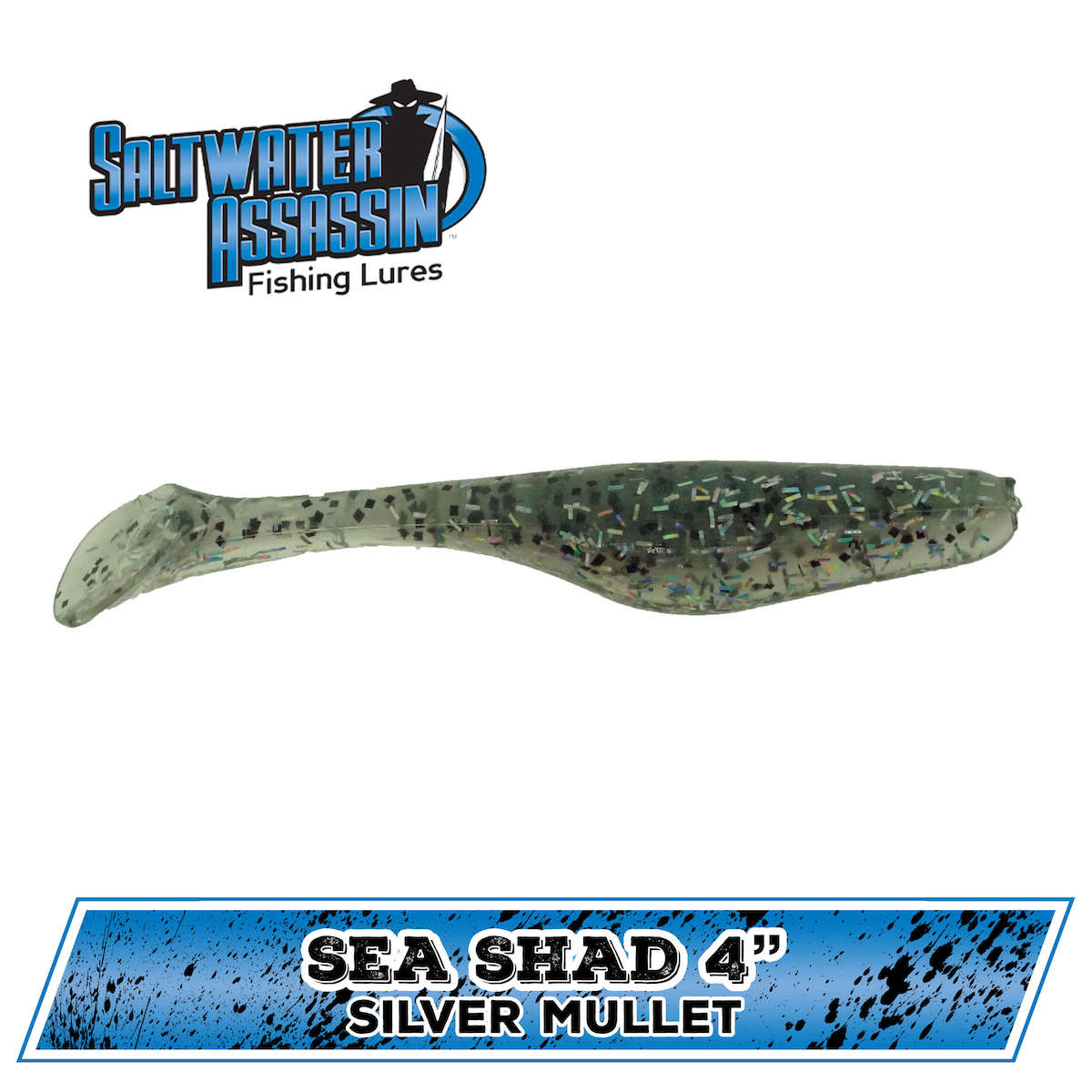 Приманка Bass Assassin Walleye Assassin 4&quot; Silver Mullet - фото 1
