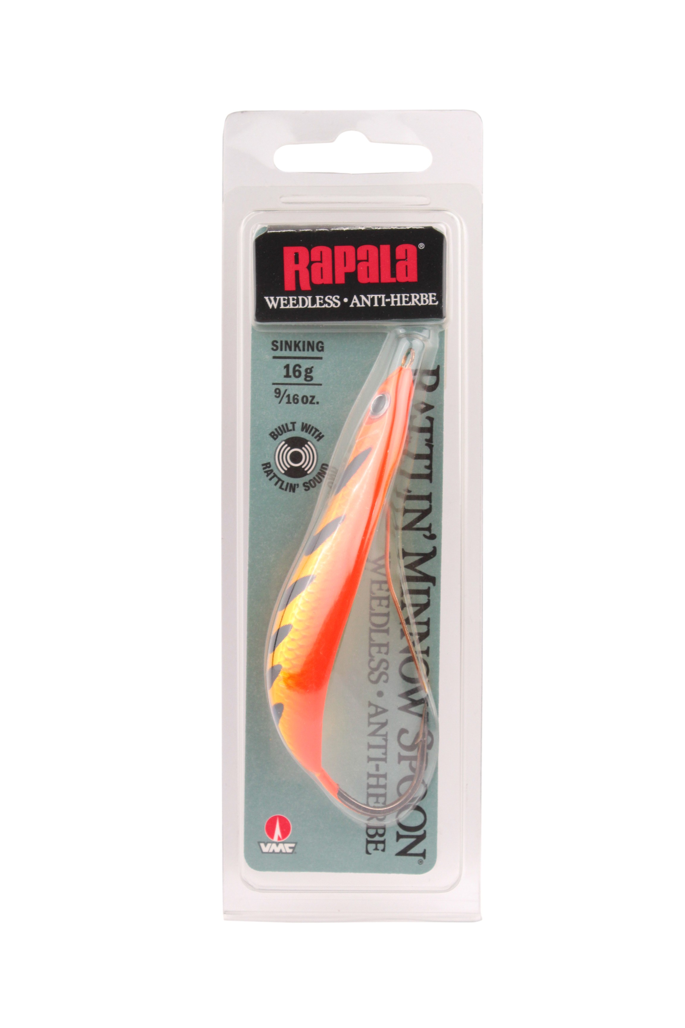 Блесна Rapala Rattlin Minnow spoon RMSR08-GFRT - фото 1