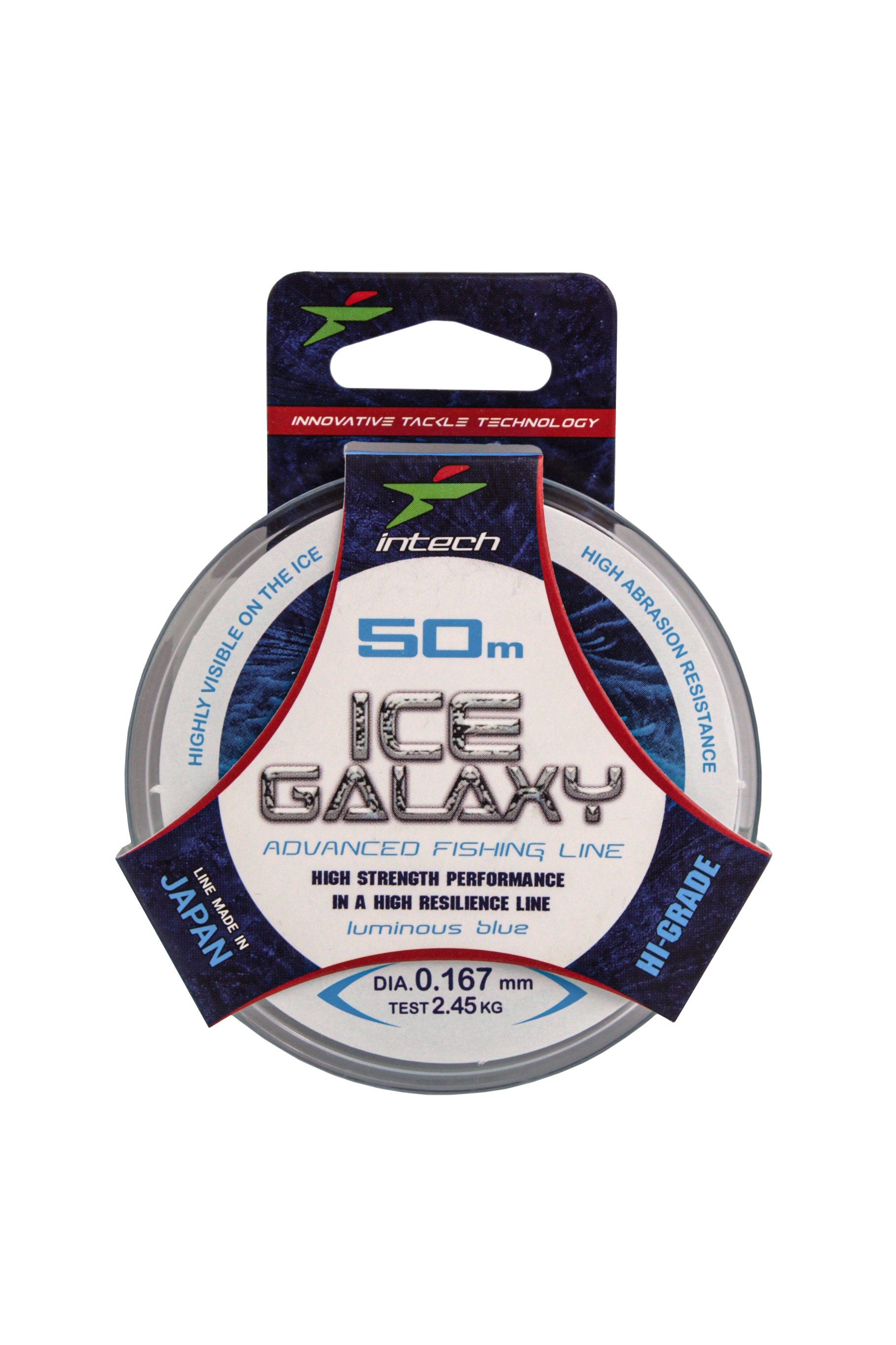 Леска Intech Galaxy Ice 50м 0.167мм 2.45кг голубая - фото 1