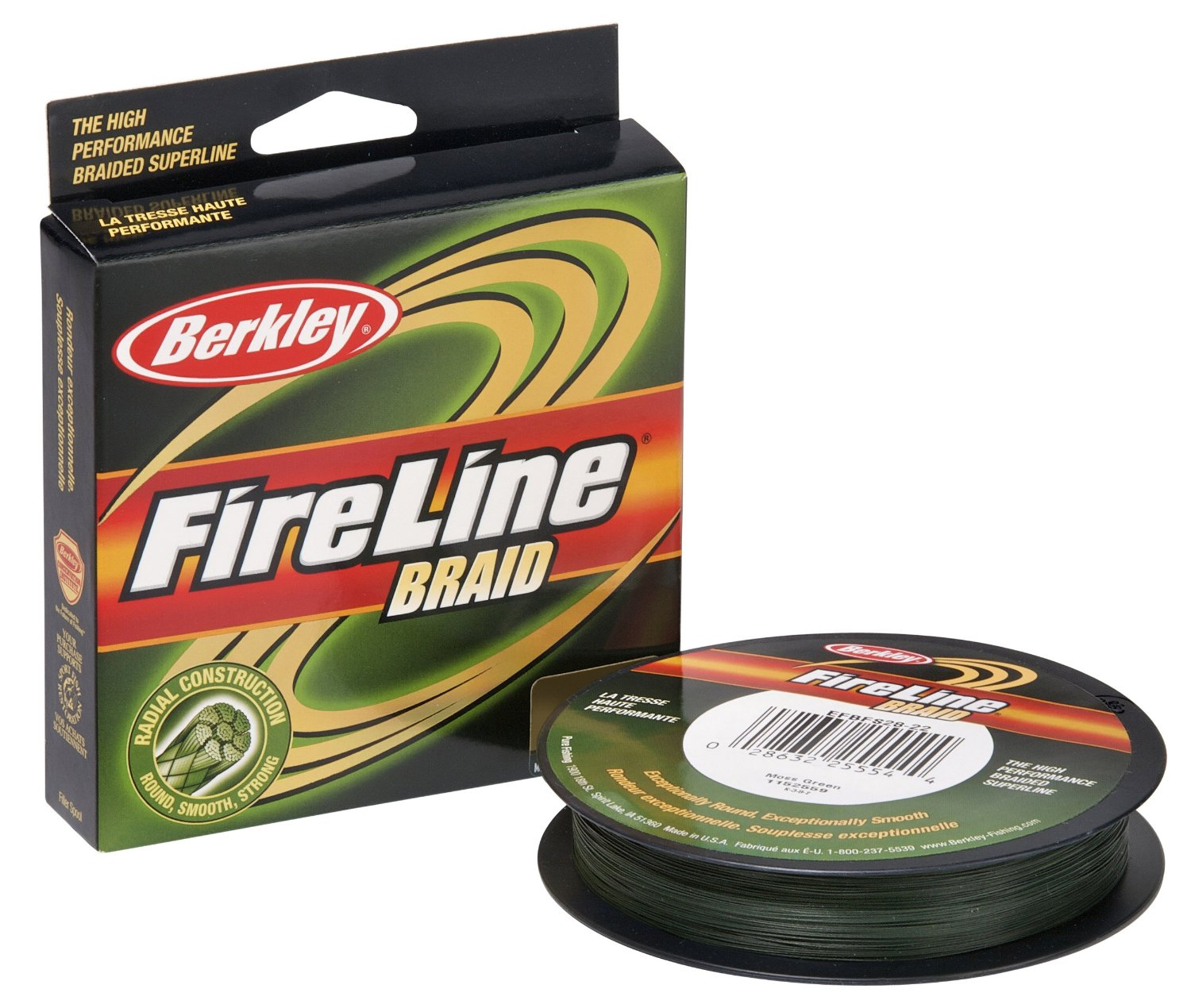 Шнур Berkley Fireline lo vis green braid 110м 0,20мм - фото 1