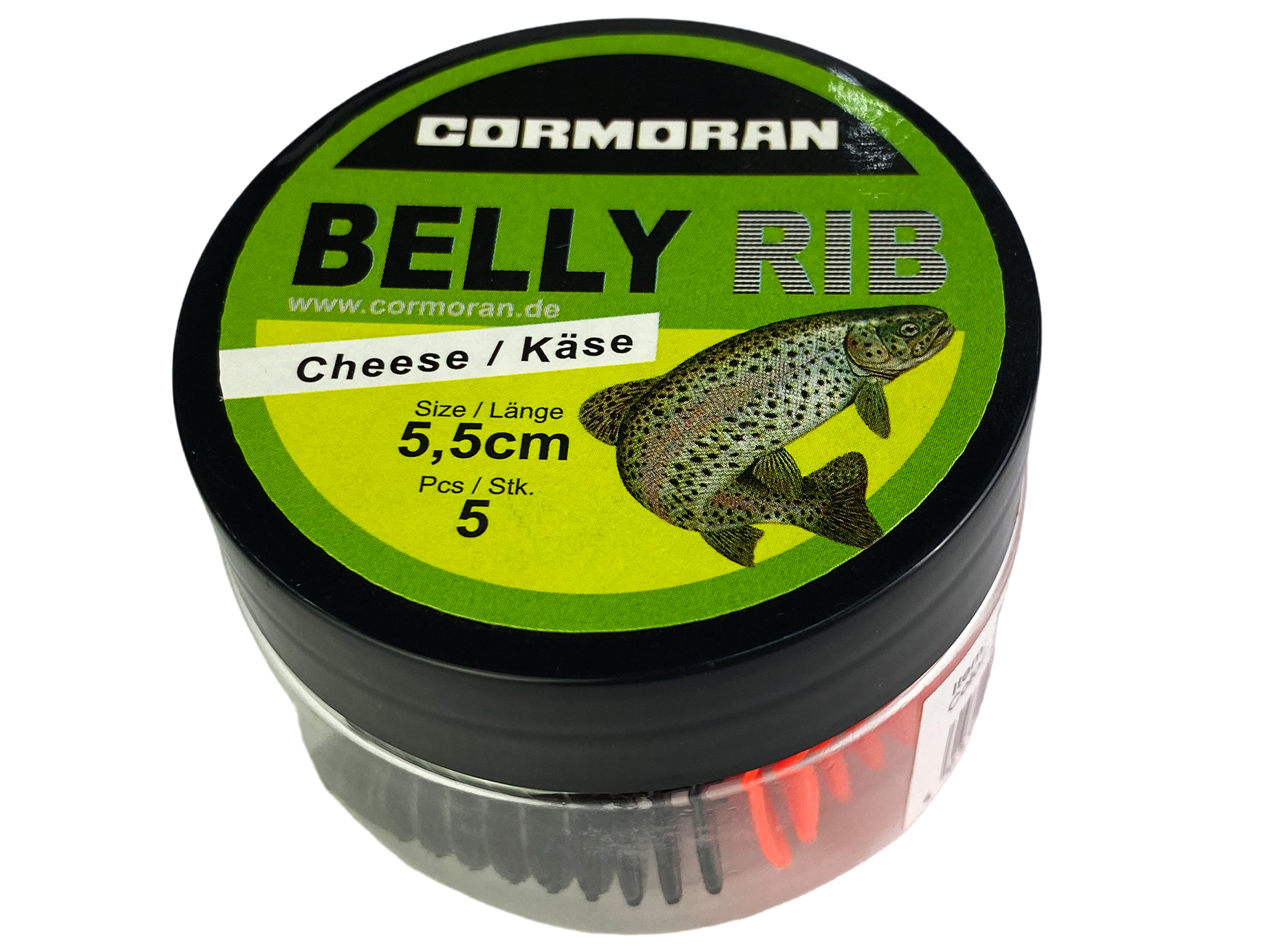 Приманка Cormoran Belly Rib 5,5см сыр черный/красный - фото 1