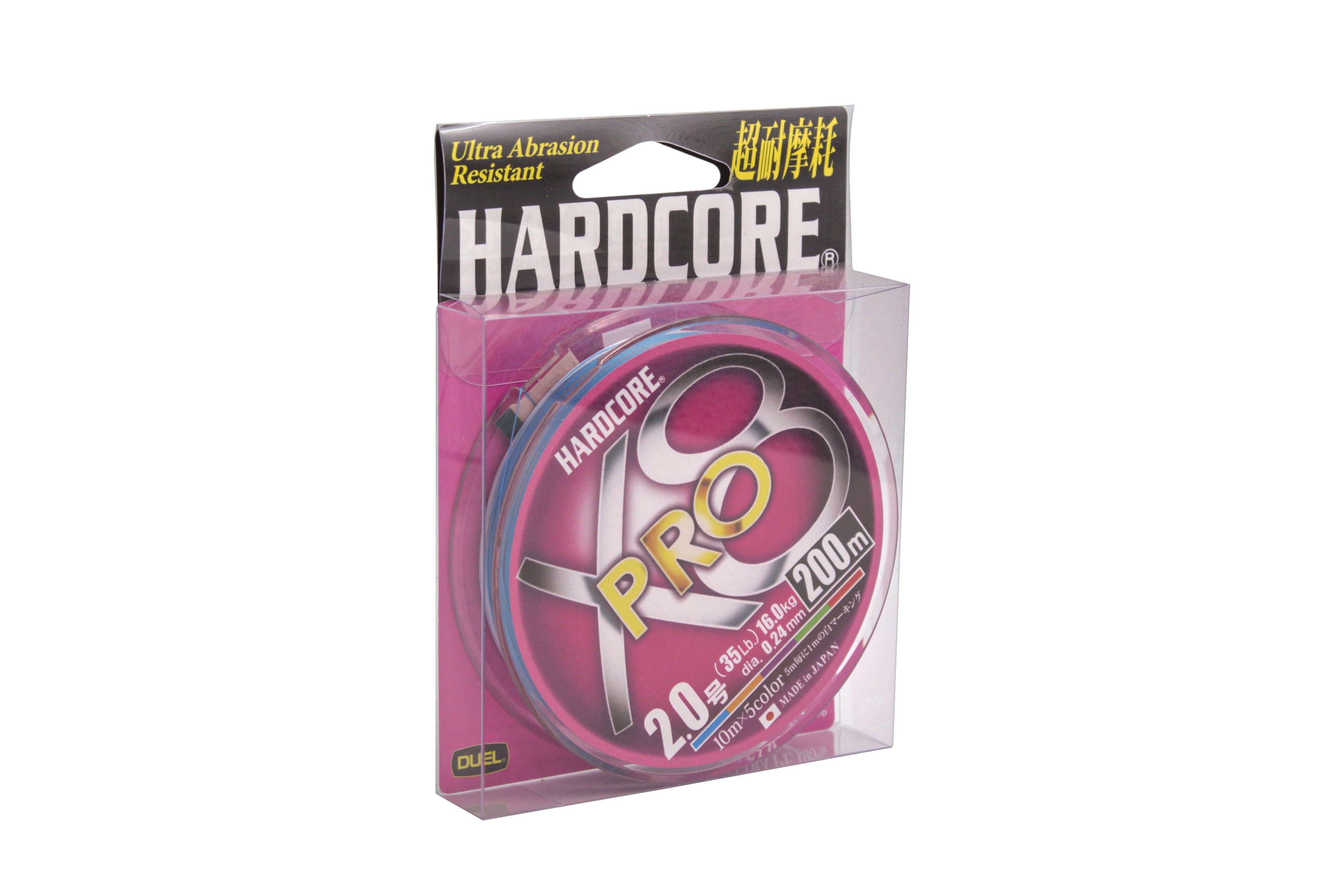 Шнур Yo-Zuri PE Hardcore X8 Pro Duel 2.0/0.24мм 16.0кг 200м 5 color - фото 1
