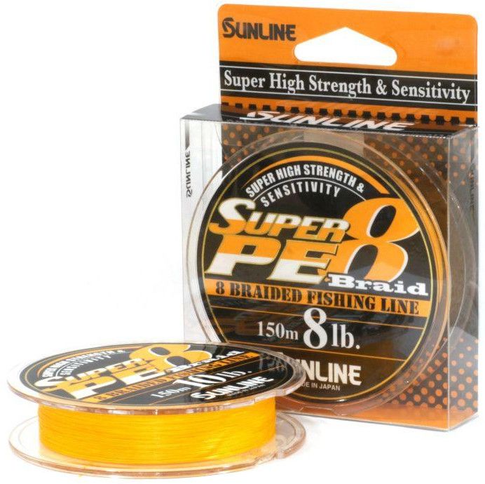 Шнур Sunline Super PE 8 braid orange 150м 12lb