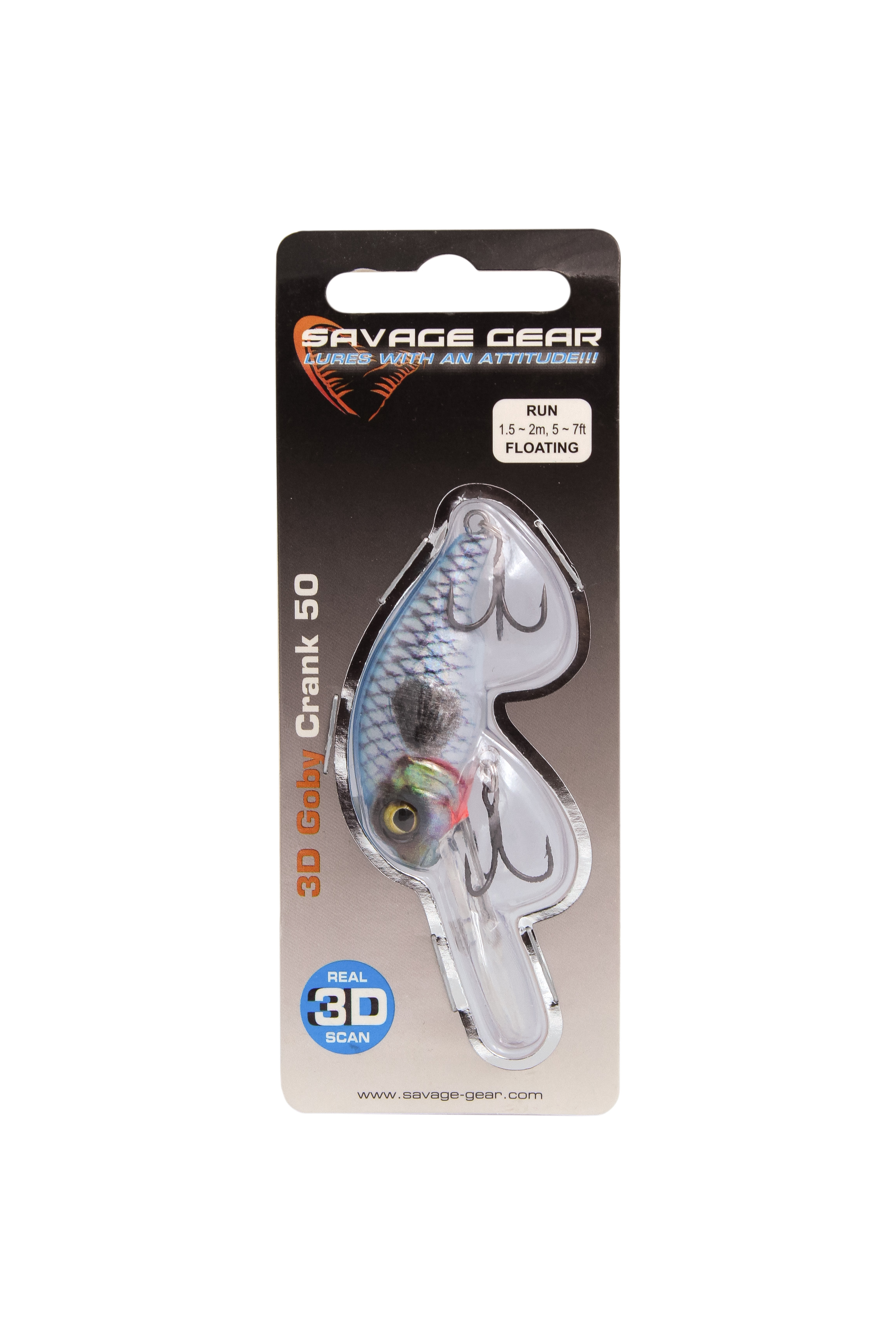 Воблер Savage Gear 3D Goby Crank 50 7гр F 05-Blue silver - фото 1