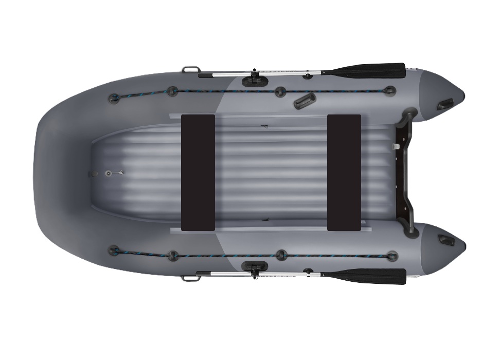Лодка Boatsman BT380A НДНД надувная серо-графитовый - фото 1
