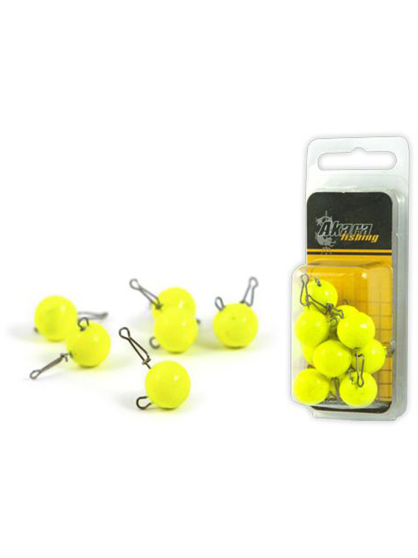 Груз Akara Чебурашка round yellow с застежкой 10гр 1/10 - фото 1