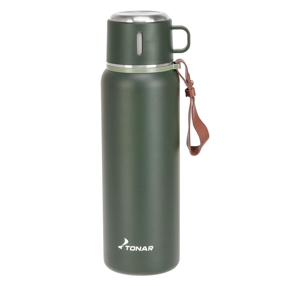 МП Термос (T-KD-7030-0.9) 900ML хаки (пробка-ситечко, крышка-кружка, ремешок) TO - фото 1