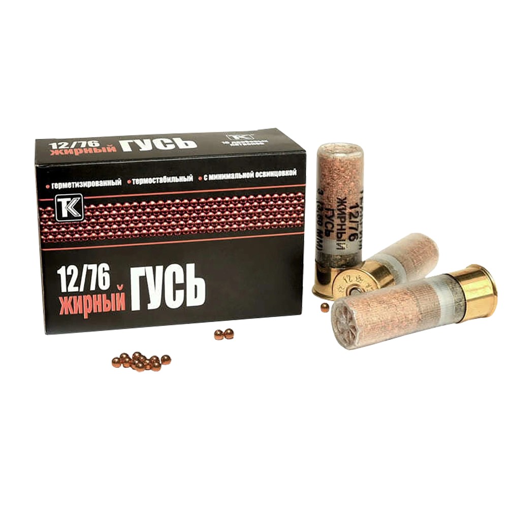 МП Патрон Техкрим 12/70 Жирный гусь картечь № 6,5 (в коробке 10 шт) ( коробка 24 - фото 1