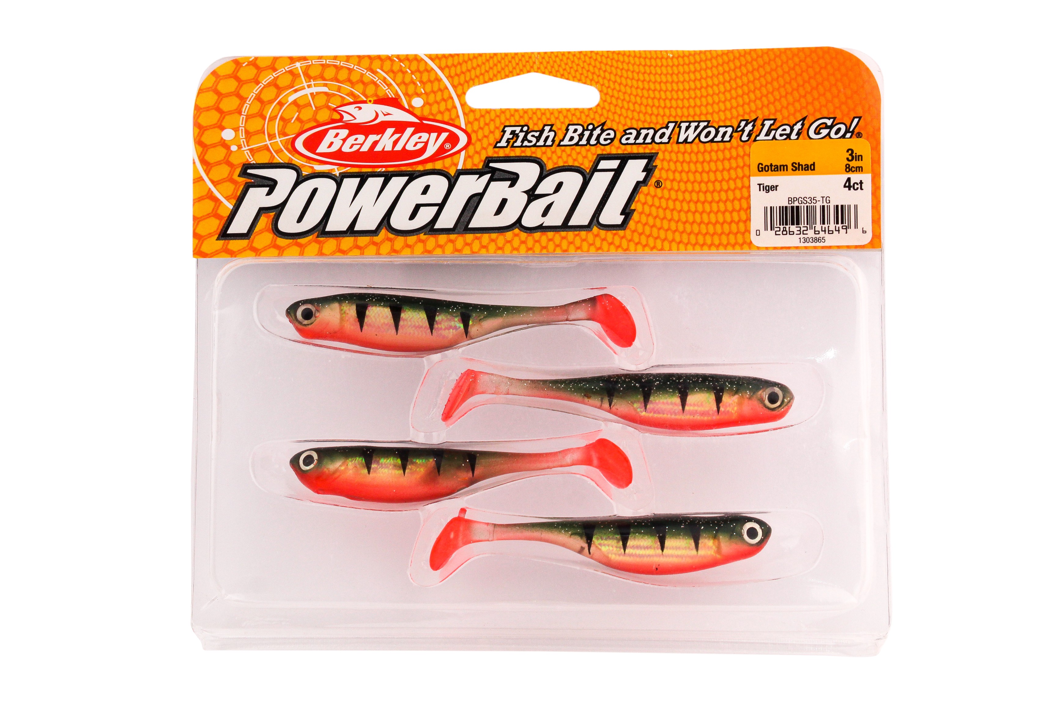 Приманка Berkley Powerbait Gotam Shad Tiger 8 cm - фото 1