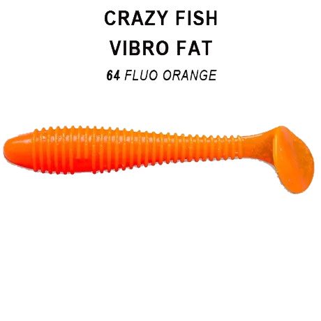 Приманка Crazy Fish Vibro fat 2,7'' 1-71-64-6 - фото 1