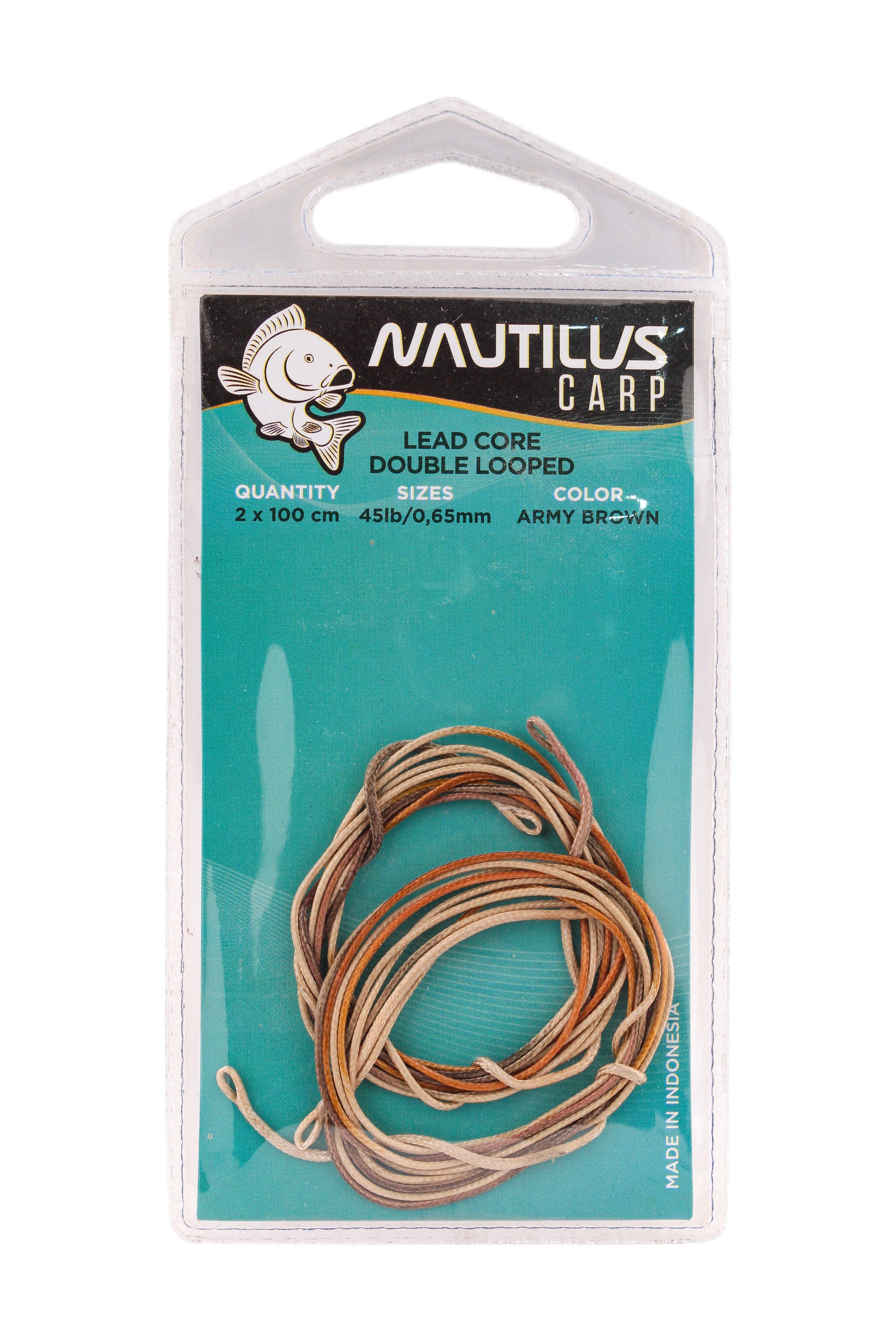 Лидкор Nautilus Supreme lead core double looped 45lb 2х1м army brown - фото 1