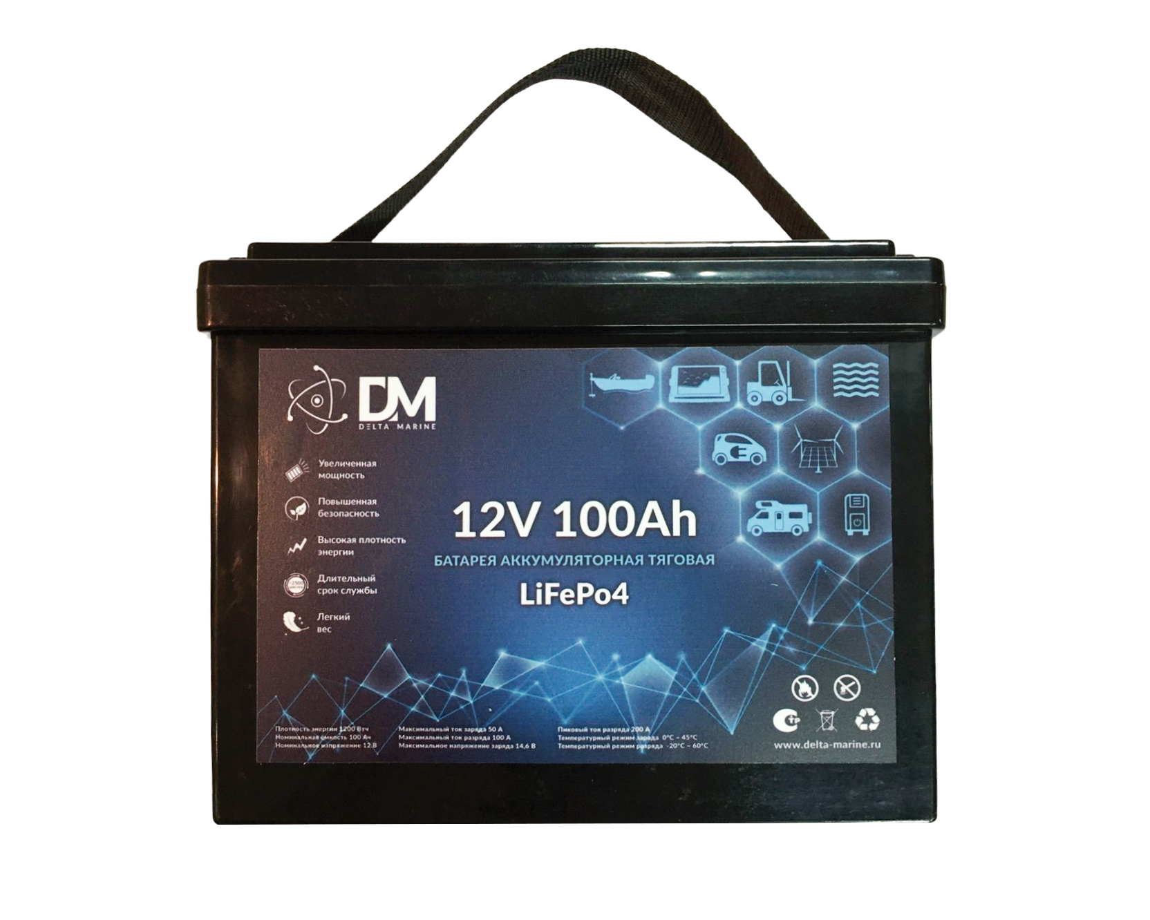Аккумулятор DM Lifepo4 12В 100 Ач - фото 1
