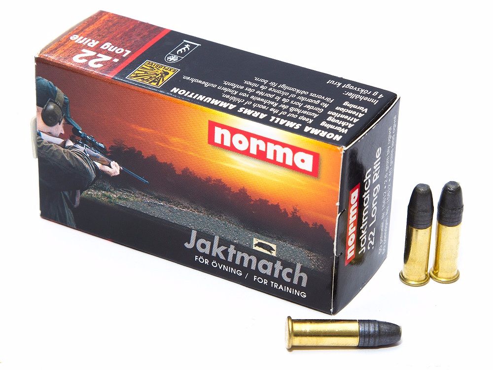 Патрон 22 LR Norma FMJ Jaktmatch Lead Ogival 2.6 (50шт) - фото 1