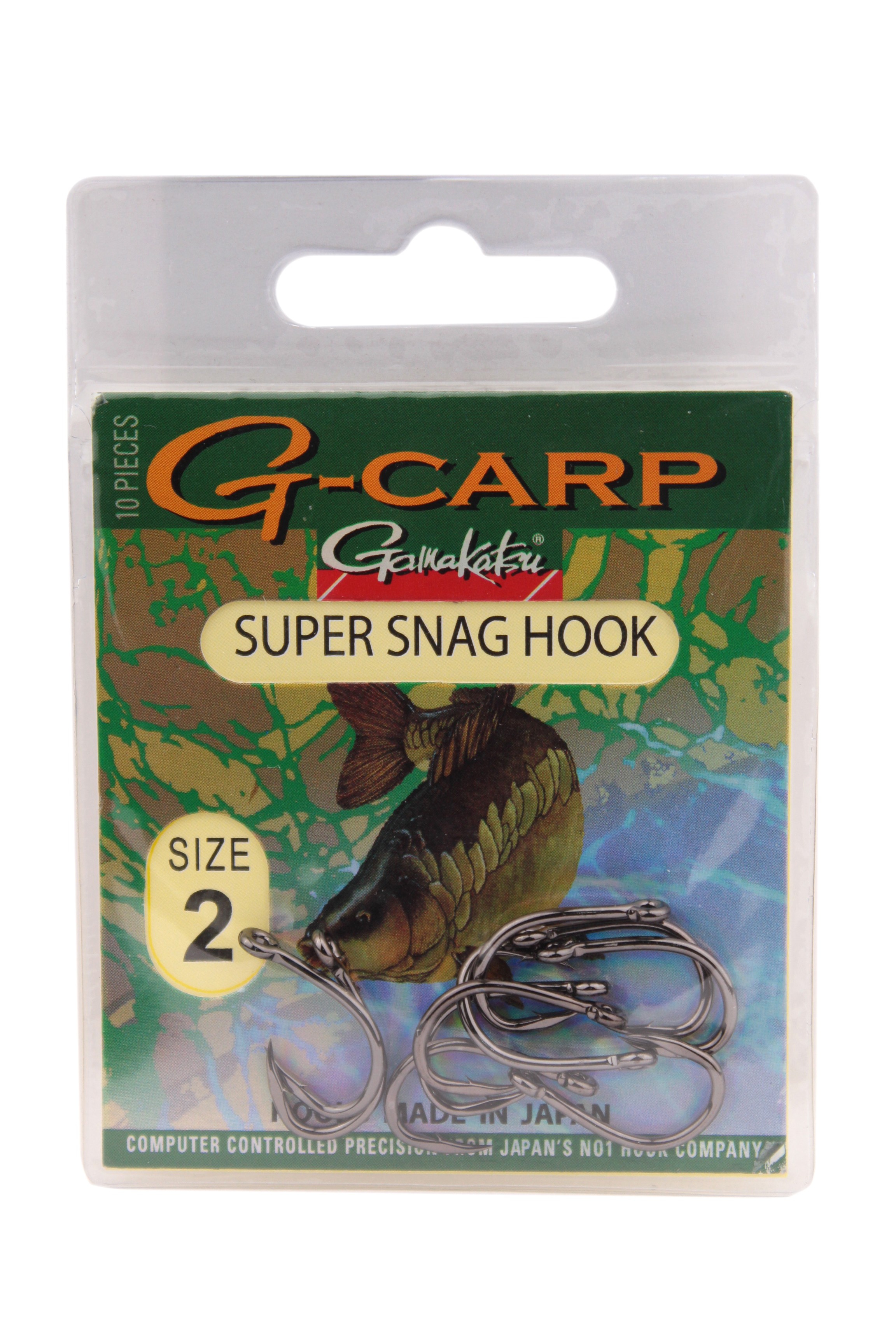 Крючок Gamakatsu G-Carp super snag Hook black №2 уп.10шт - фото 1