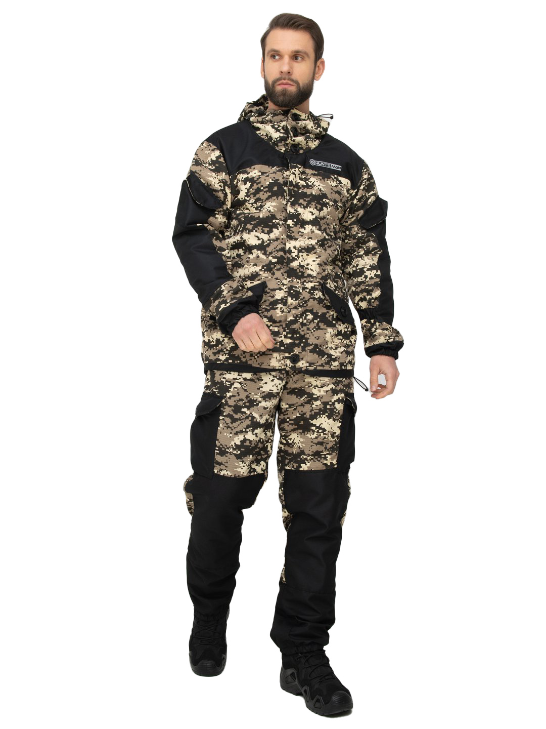 Костюм Huntsman Горка-3 combo В-003/черный смесовая рип-стоп - фото 1