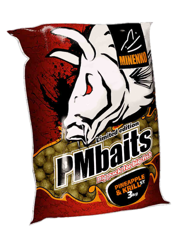 Бойлы MINENKO PMbaits ST пылящие Pinapple&krill-ананас-креветка 20мм 3кг - фото 1