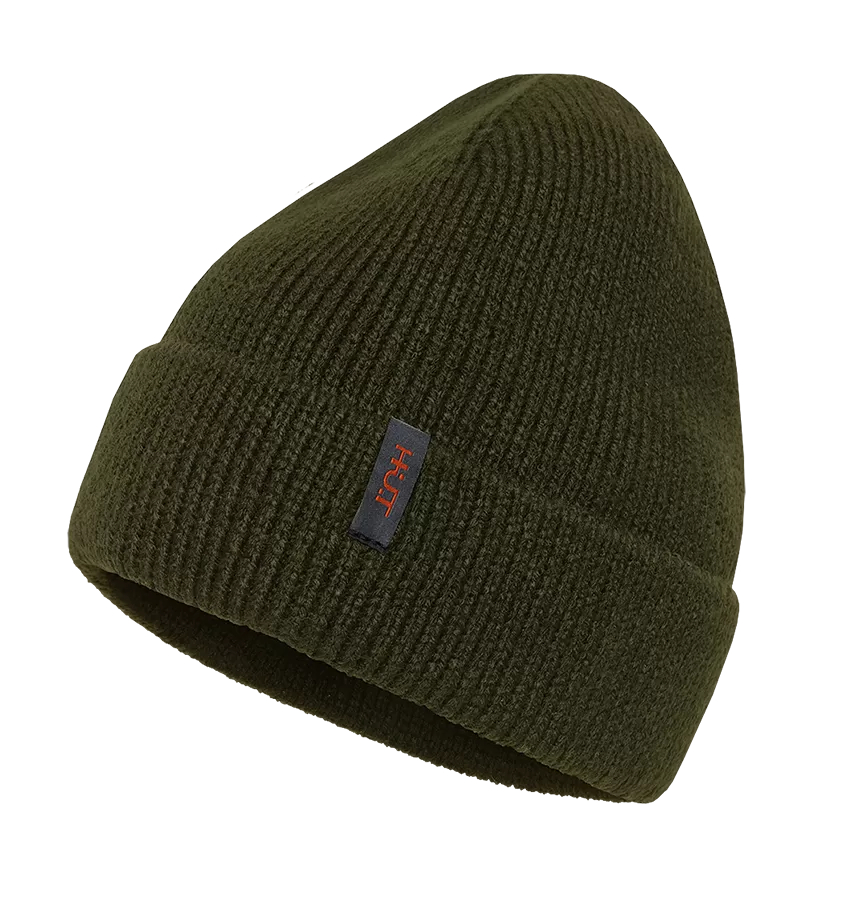 Шапка H.U.T. Tiller с отворотом хаки - фото 1