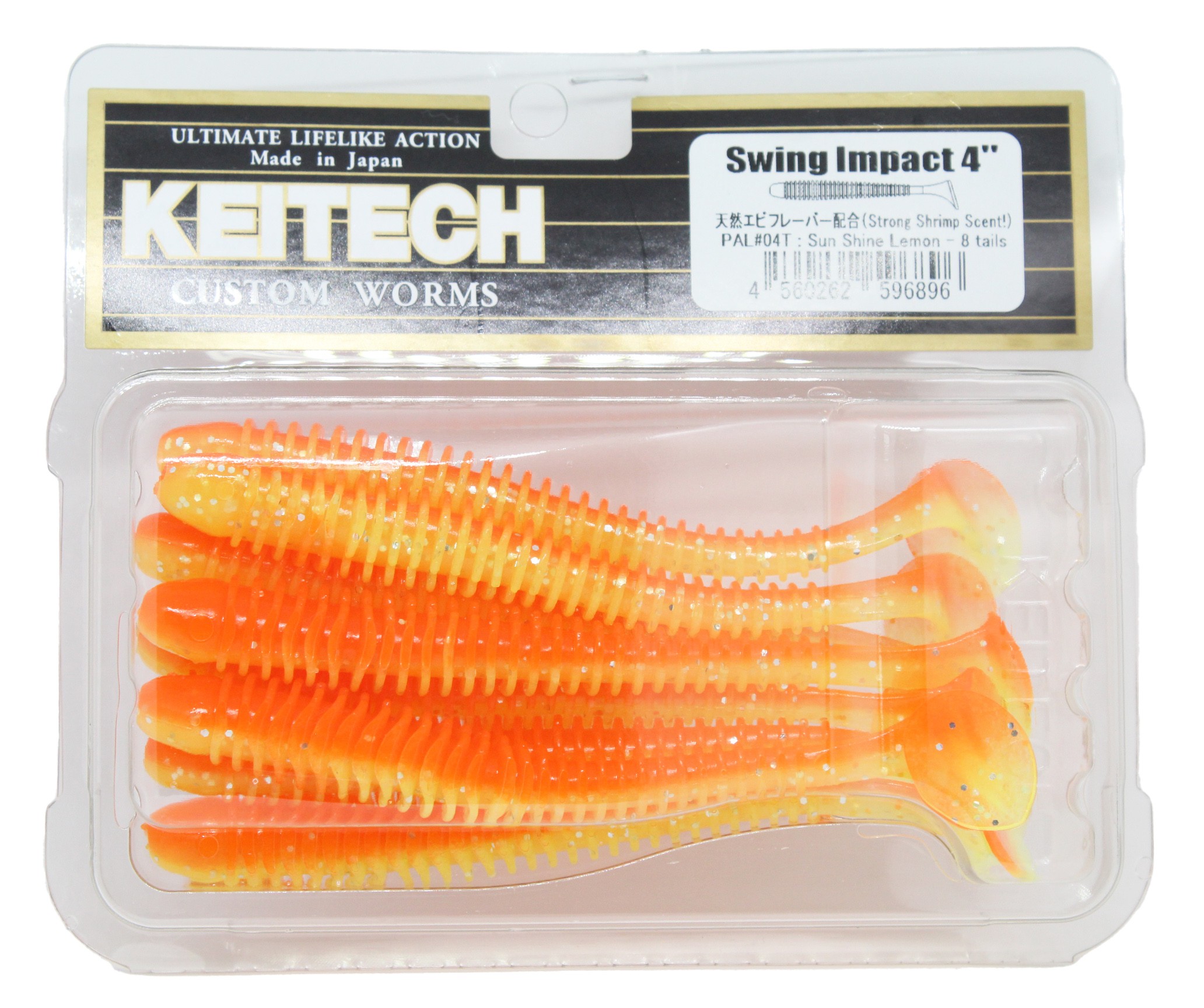 Приманка Keitech виброхвост Swing impact 4" PAL04 Sun shine lemon - фото 1