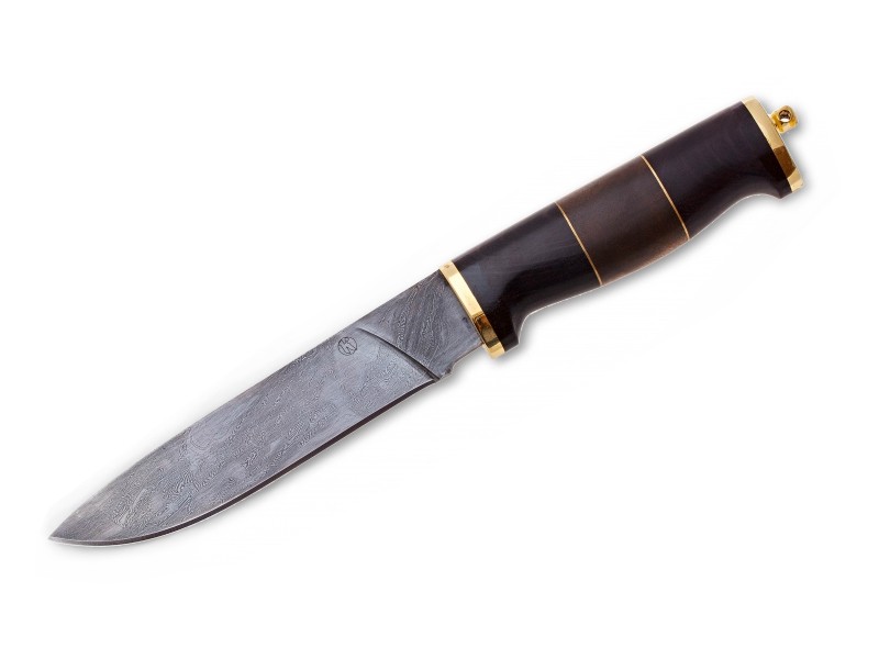 Нож Кизляр Стерх-2 разделочный сталь дамаск рукоять дерево - фото 1