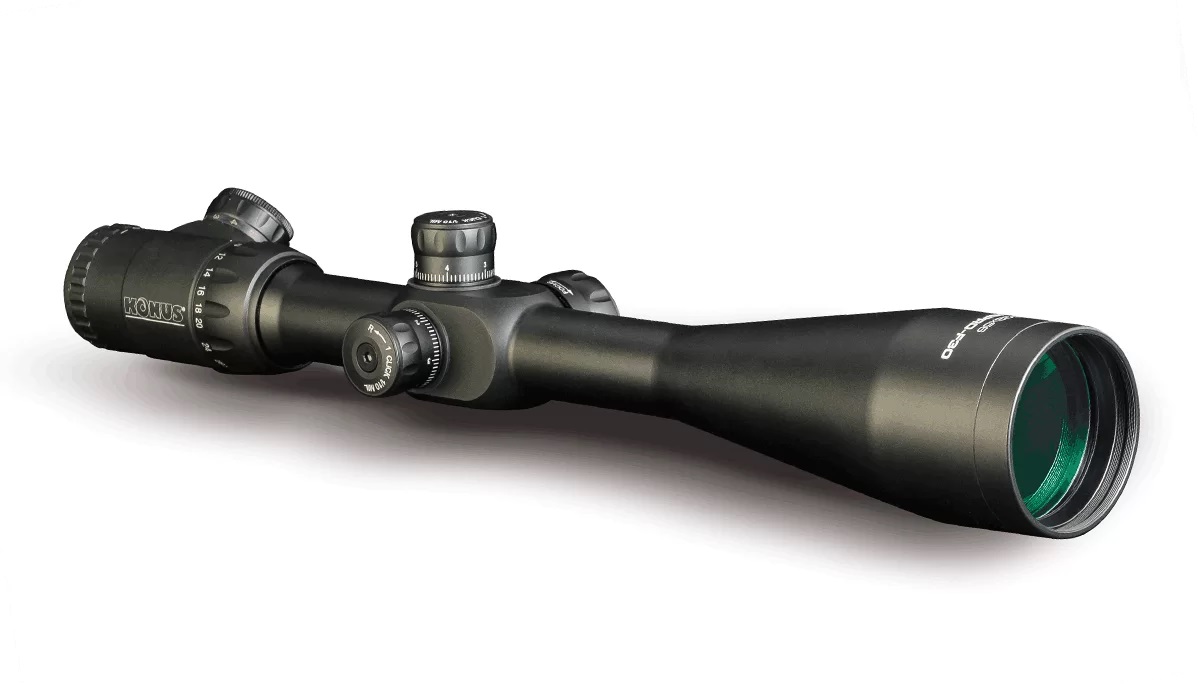 Прицел Konus pro F-30 8-32x56 FFP 30мм SF Modified 1/2 Mil-Dot с уровнем красная - фото 1