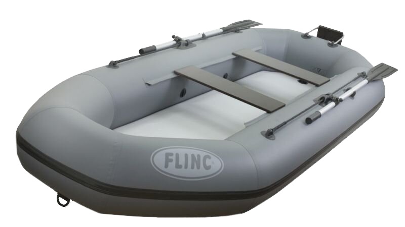 Лодка Flinc F300TLA надувная серый - фото 1