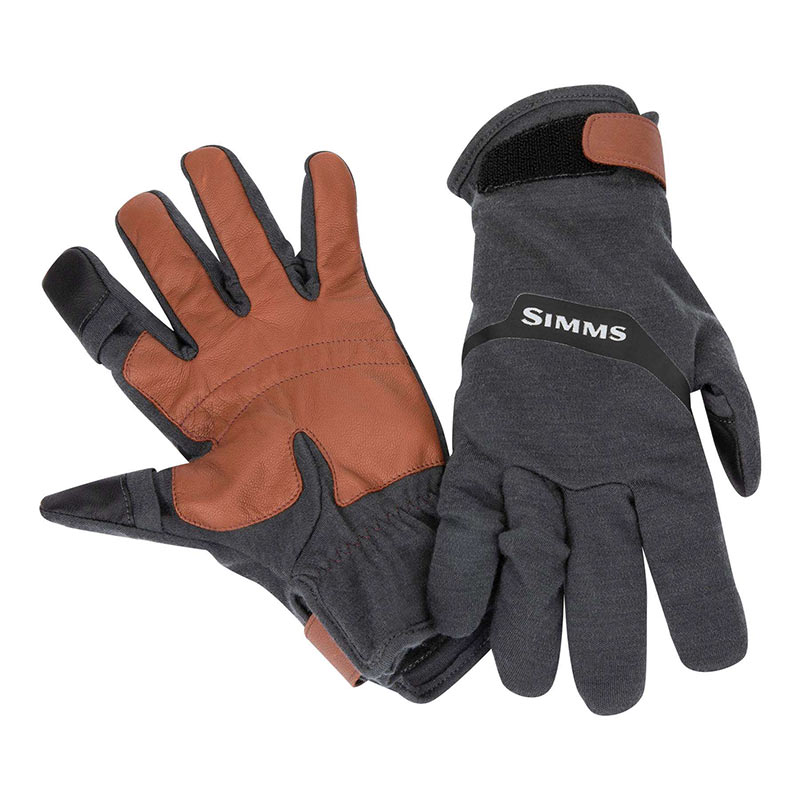 Перчатки Simms Lightweight Wool Tech Glove Carbon  - фото 1