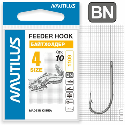 Крючок Nautilus Sting Feeder Байтхолдер S-1109BN № 4 - фото 1