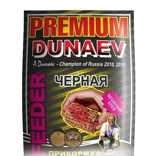 Прикормка Dunaev-Premium 1кг фидер черная - фото 1