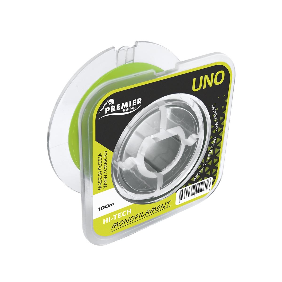 МП Леска UNO 0,40mm/100m F.Yellow Nylon PREMIER fishing (PR-U-Y-040-100) - фото 1