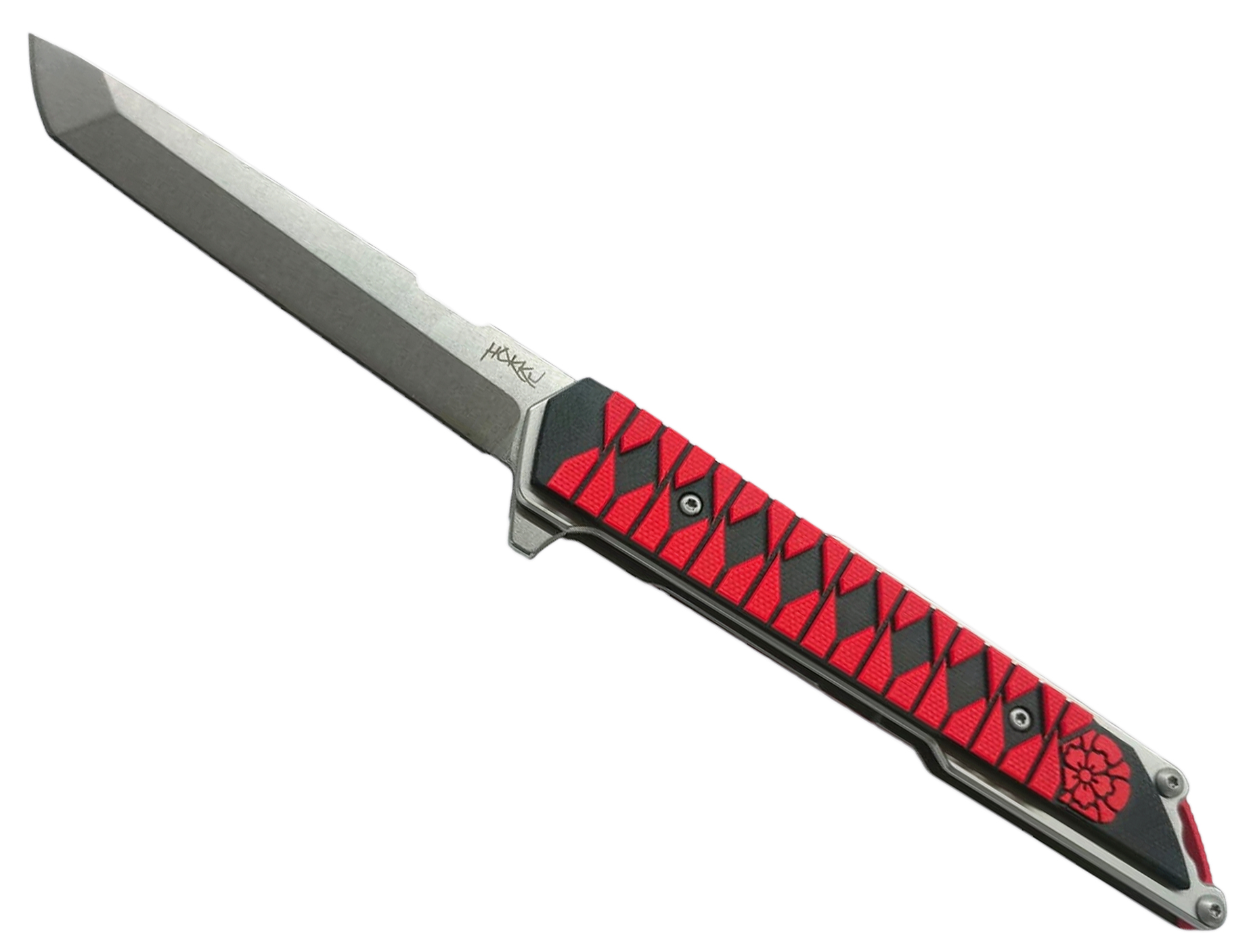 Нож Mr.Blade Hokku D2 SW G10 black red складной с чехлом - фото 1