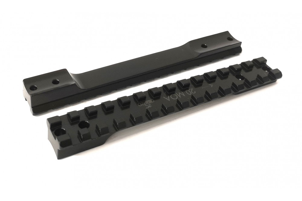 Планка Rusan Picatinny Mauser K98 20MOA без винтов с отверстиями 010-37-20MOA - фото 1