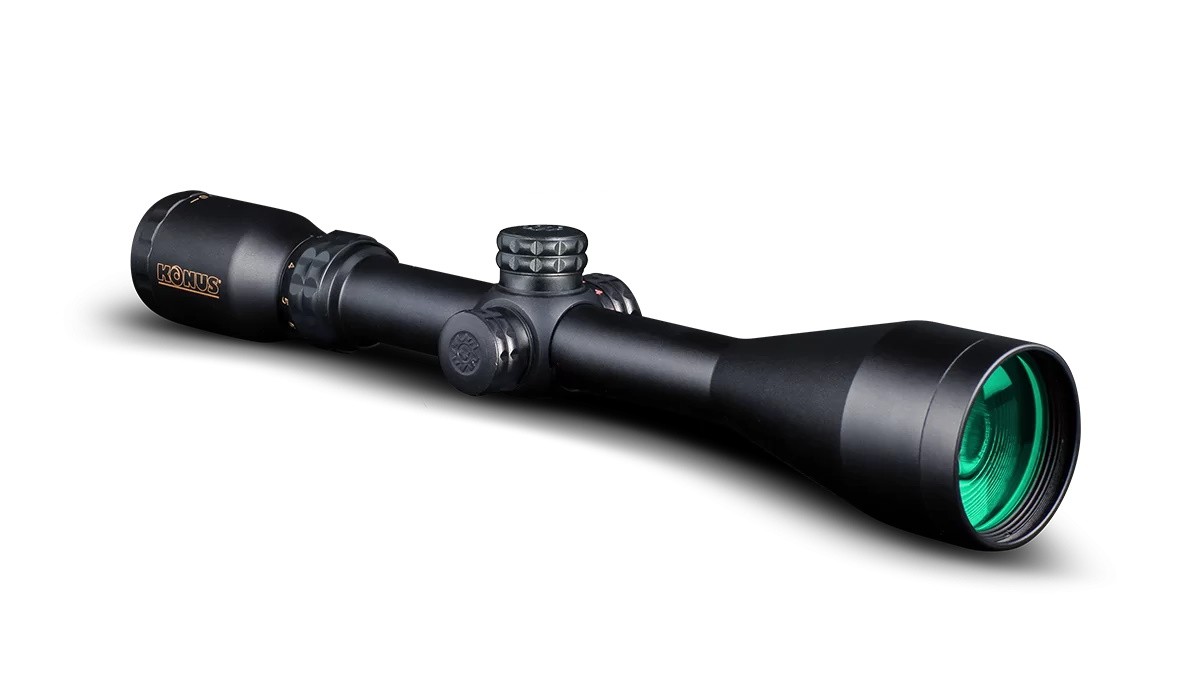 Прицел Konuspro 3-9x50 25,4мм 30-30 гравированная красная/голубая 1/4 MOA - фото 1