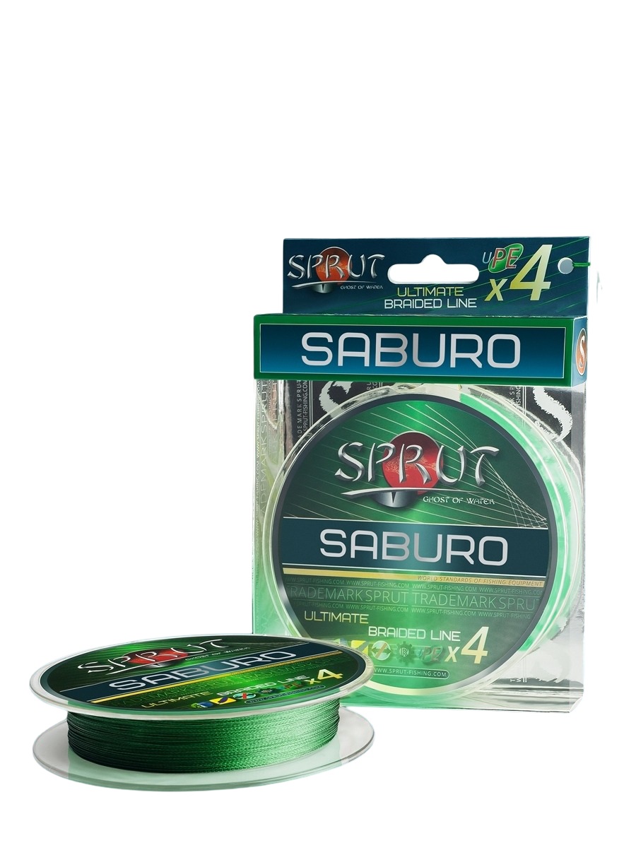 Шнур Sprut SABURO Soft Ultimate Braided Line x4 140м Dark Green 0,23мм 17,8кг - фото 1