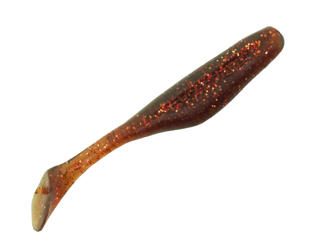 Приманка Bass Assassin Walleye Assassin 4&quot; Rootbeer / Red Glitter - фото 1