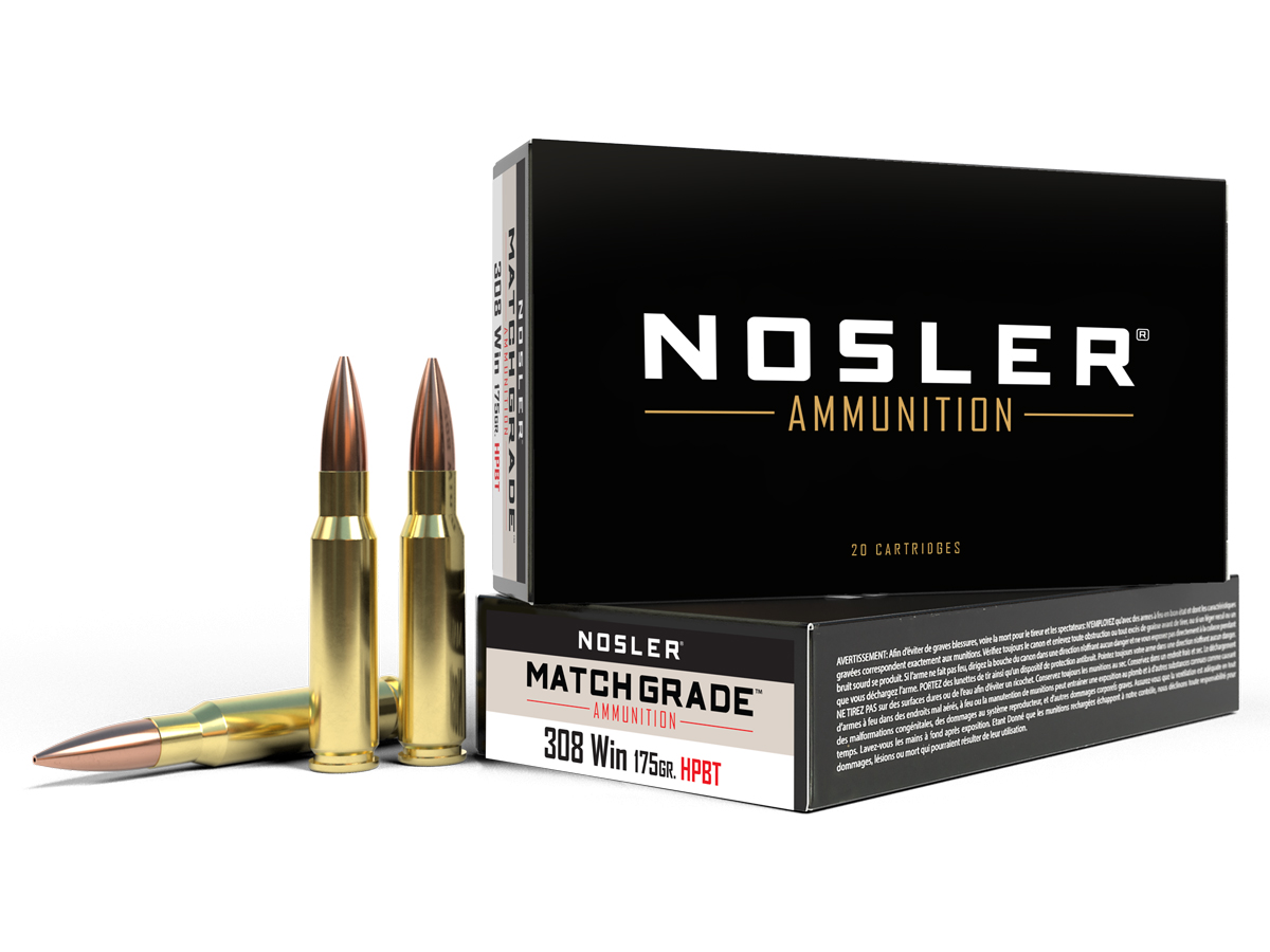Патрон 308 Win Nosler Match Grade HPBT 11,3г 1/20 - фото 1