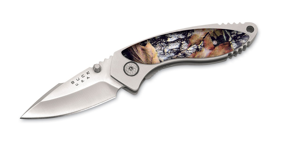 Нож Buck Alpha Dorado Camo складной клинок 6.4 см сталь 154C - фото 1