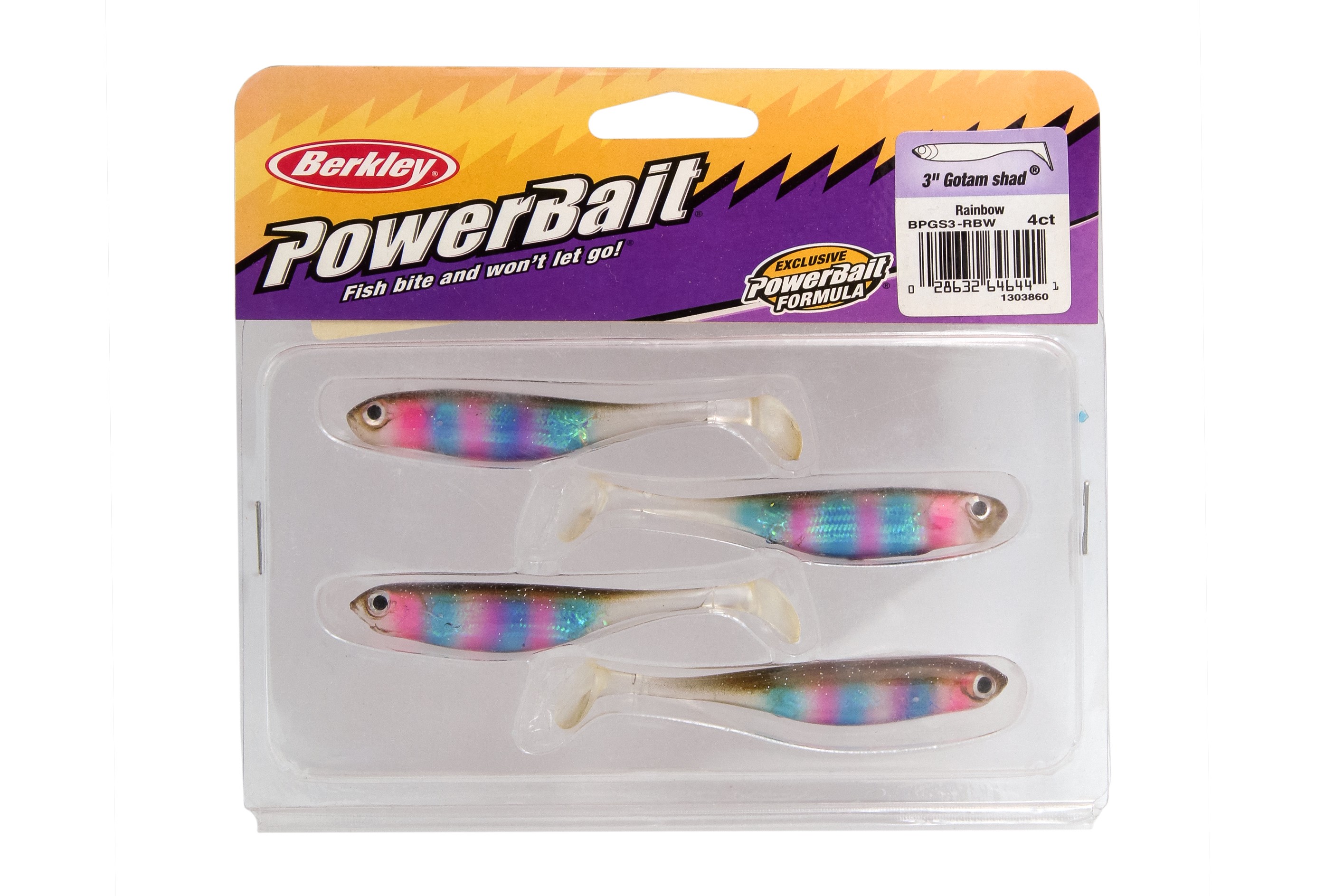 Приманка Berkley Powerbait Gotam Shad Rainbow 8 cm - фото 1