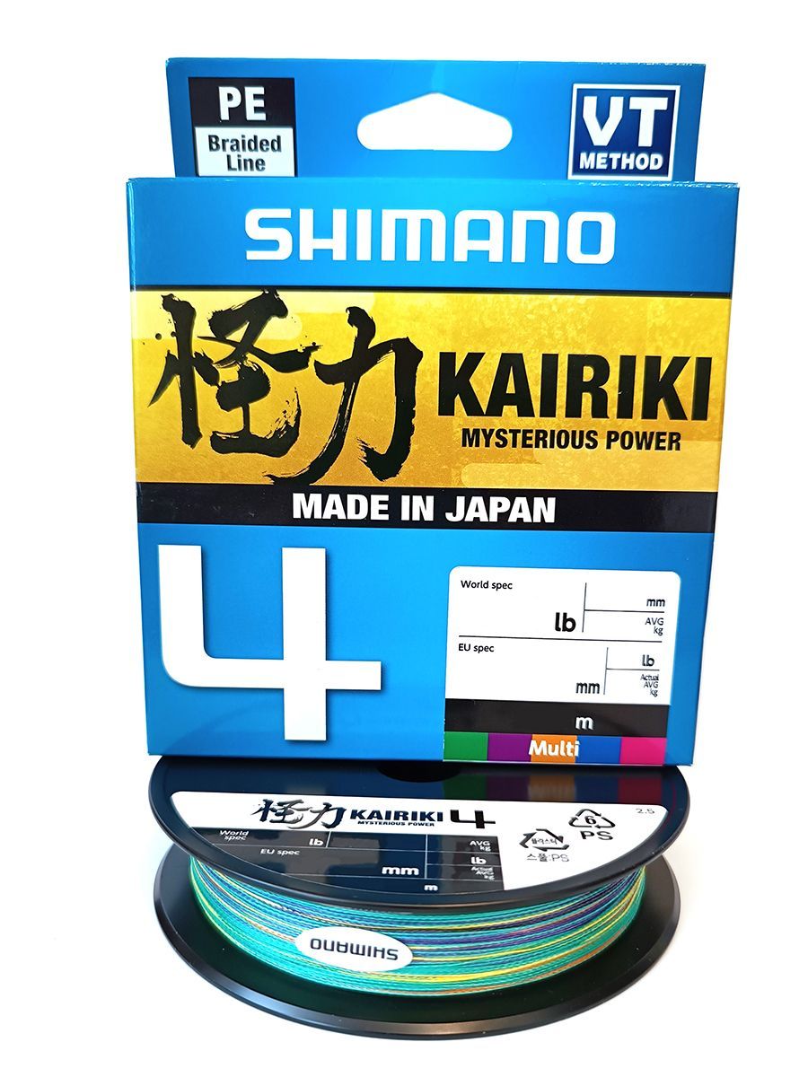 Шнур Shimano Kairiki 4PE 300м 0,215мм 16,7кг multicolor - фото 1