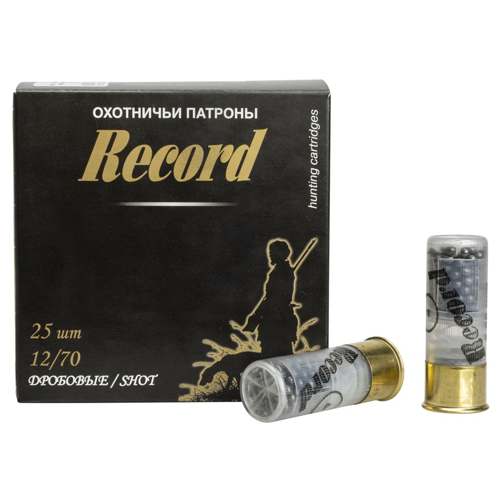 МП Патрон "Рекорд" п/к 12/70 №4 34 гр. NEW (пачка 25 шт, короб., 250) - фото 1
