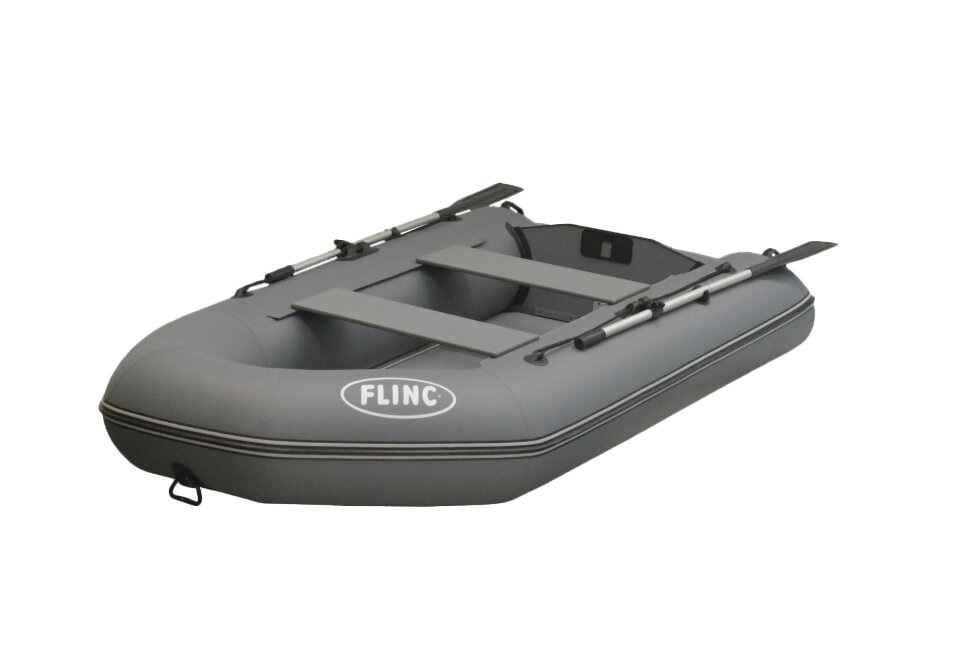 Лодка Flinc FT290K надувная серый - фото 1