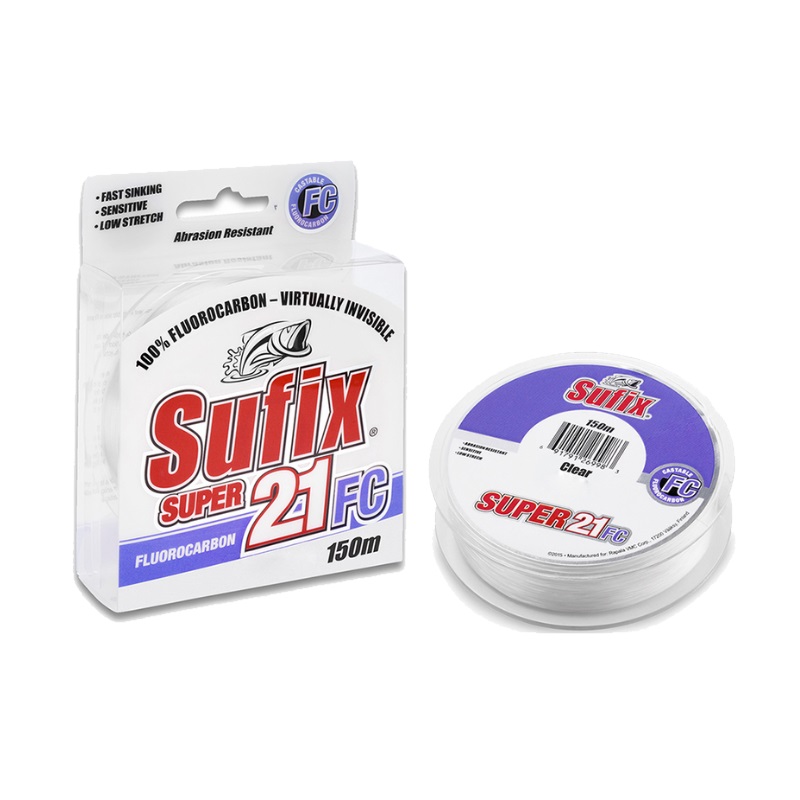 Леска Sufix super 21 fluorocarbon 150м 0,28мм 6,5кг - фото 1