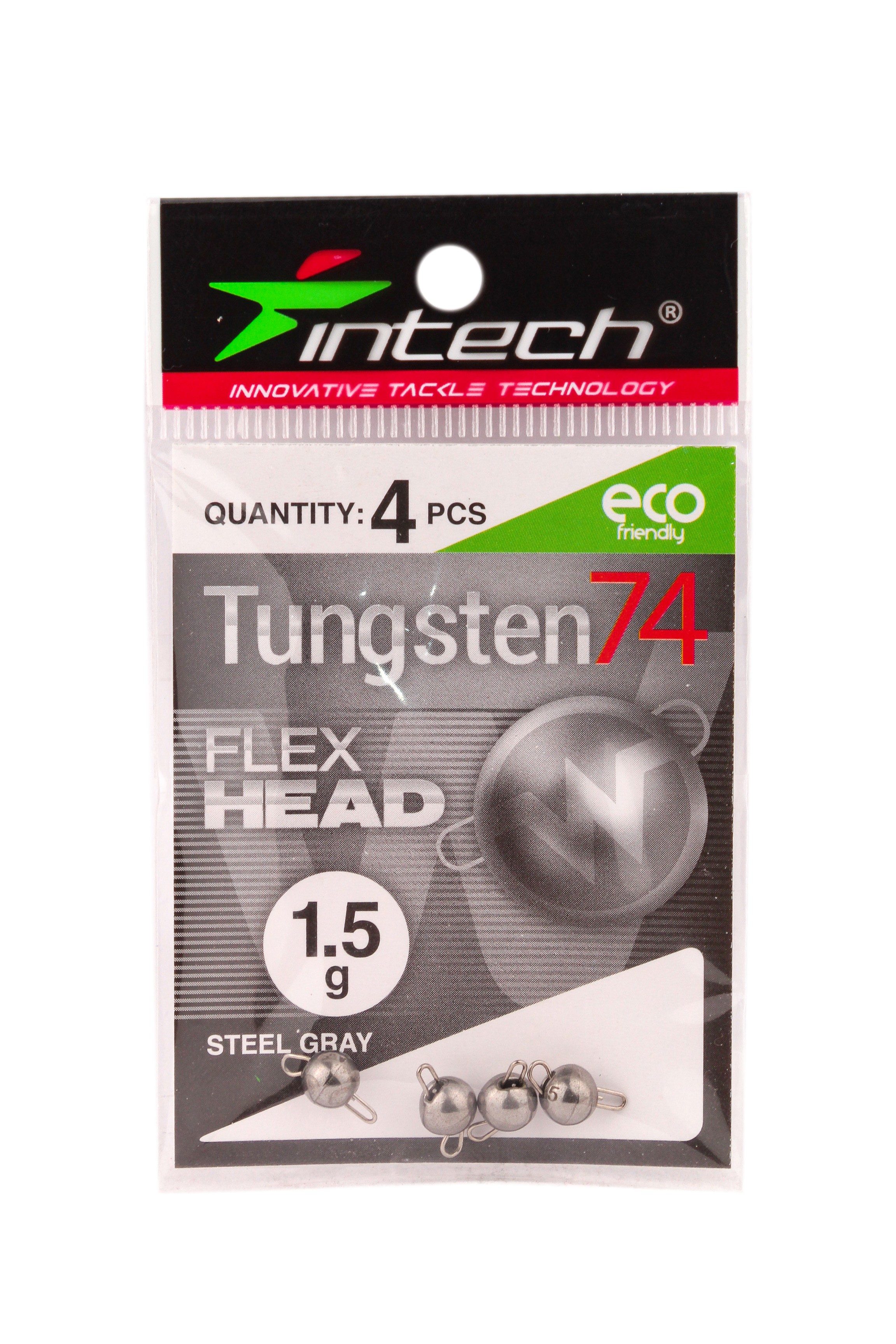 Груз Intech Tungsten 74 steel gray 1,5гр 4шт - фото 1
