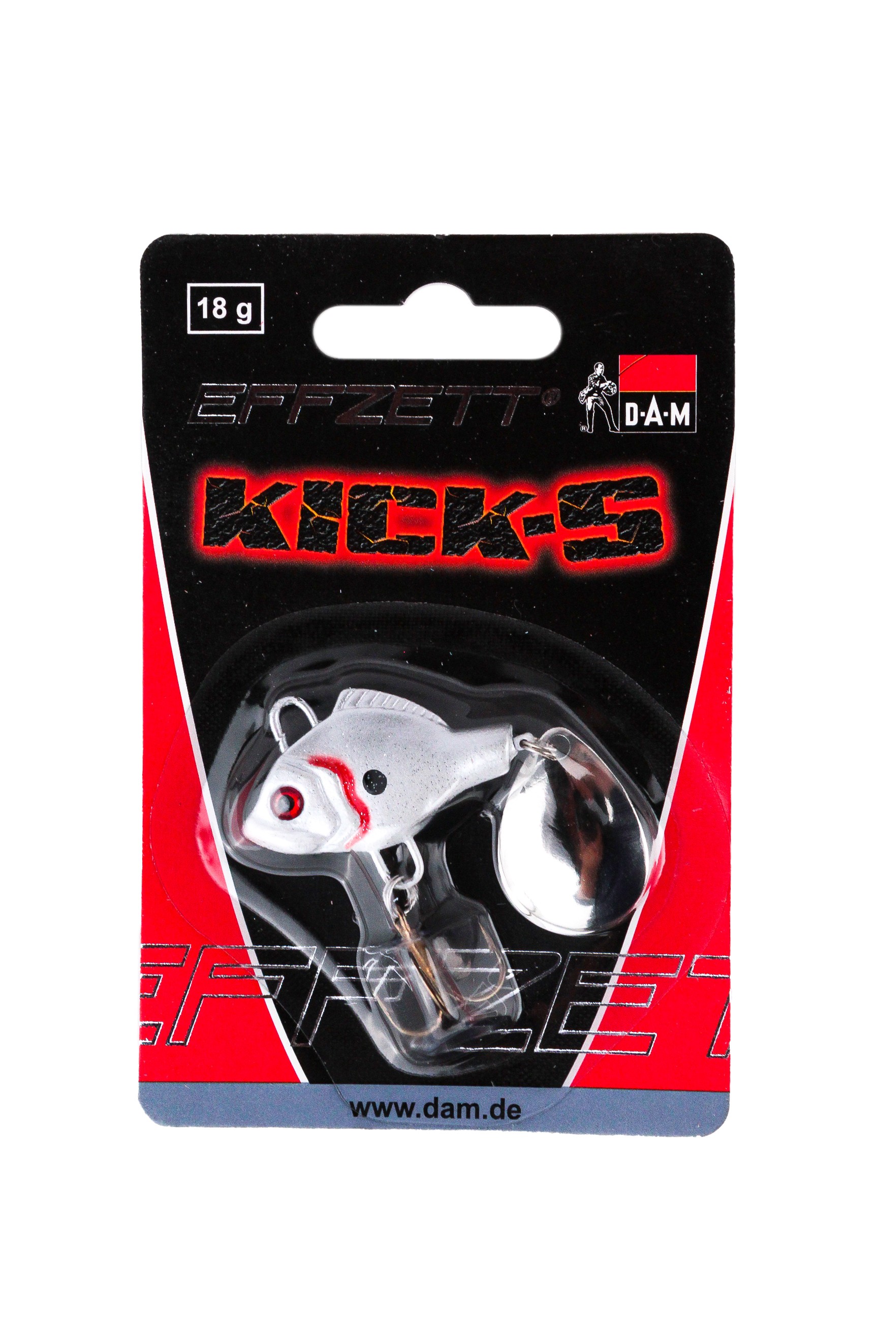 Блесна DAM Effzett Kick-S spinner red head 18р - фото 1