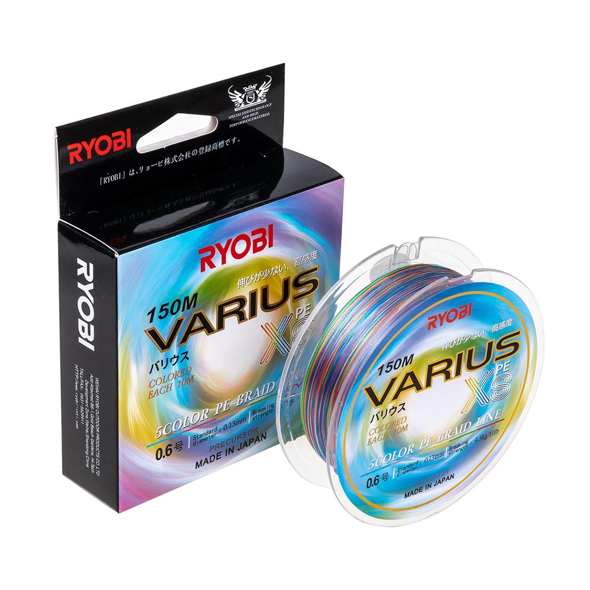 МП Шнур VARIUS PE8X-150MI 0.6# Multi Colour 0,128мм Ryobi - фото 1
