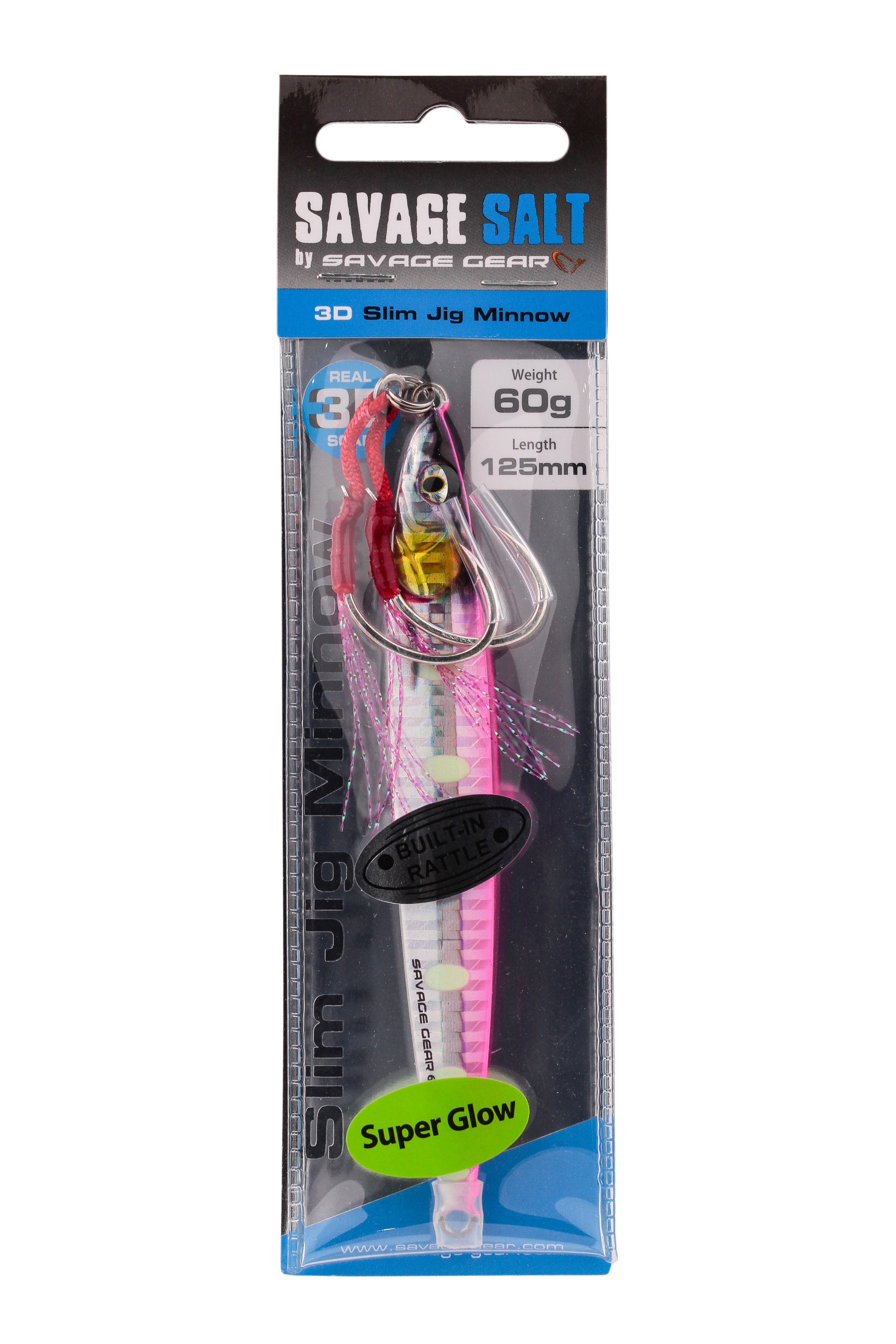 Пилькер Savage Gear 3D Slim jig minnow 60гр 12.5см pink flash - фото 1