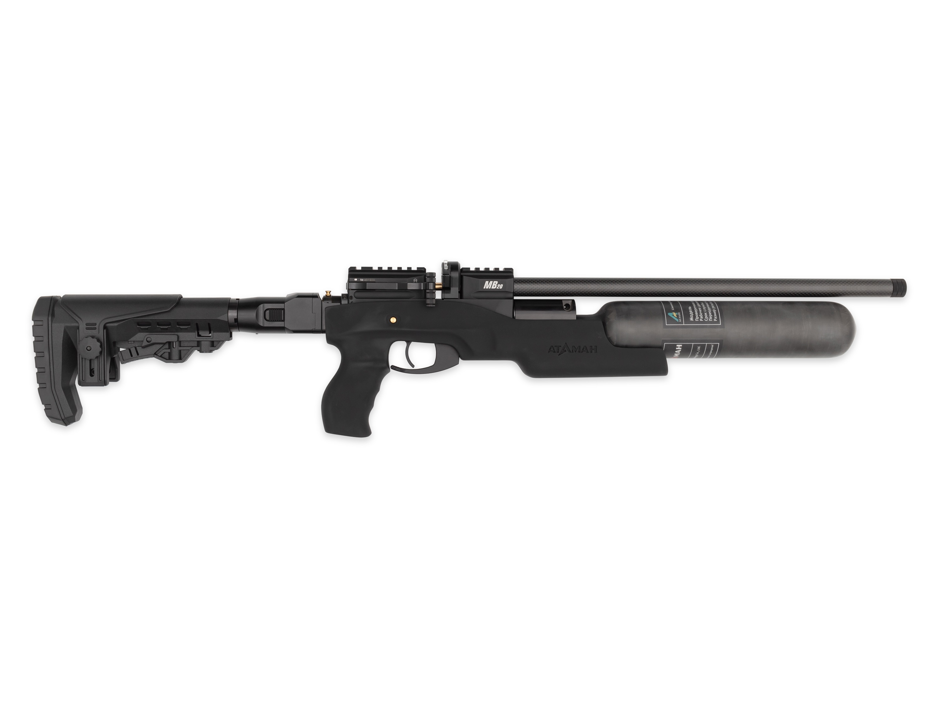 Винтовка Ataman М20 625 6,35мм прямоток полнотел черный - фото 1